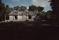 Group A, Temple II at Chicanna - chicanna mayan ruins,chicanna mayan temple,mayan temple pictures,mayan ruins photos